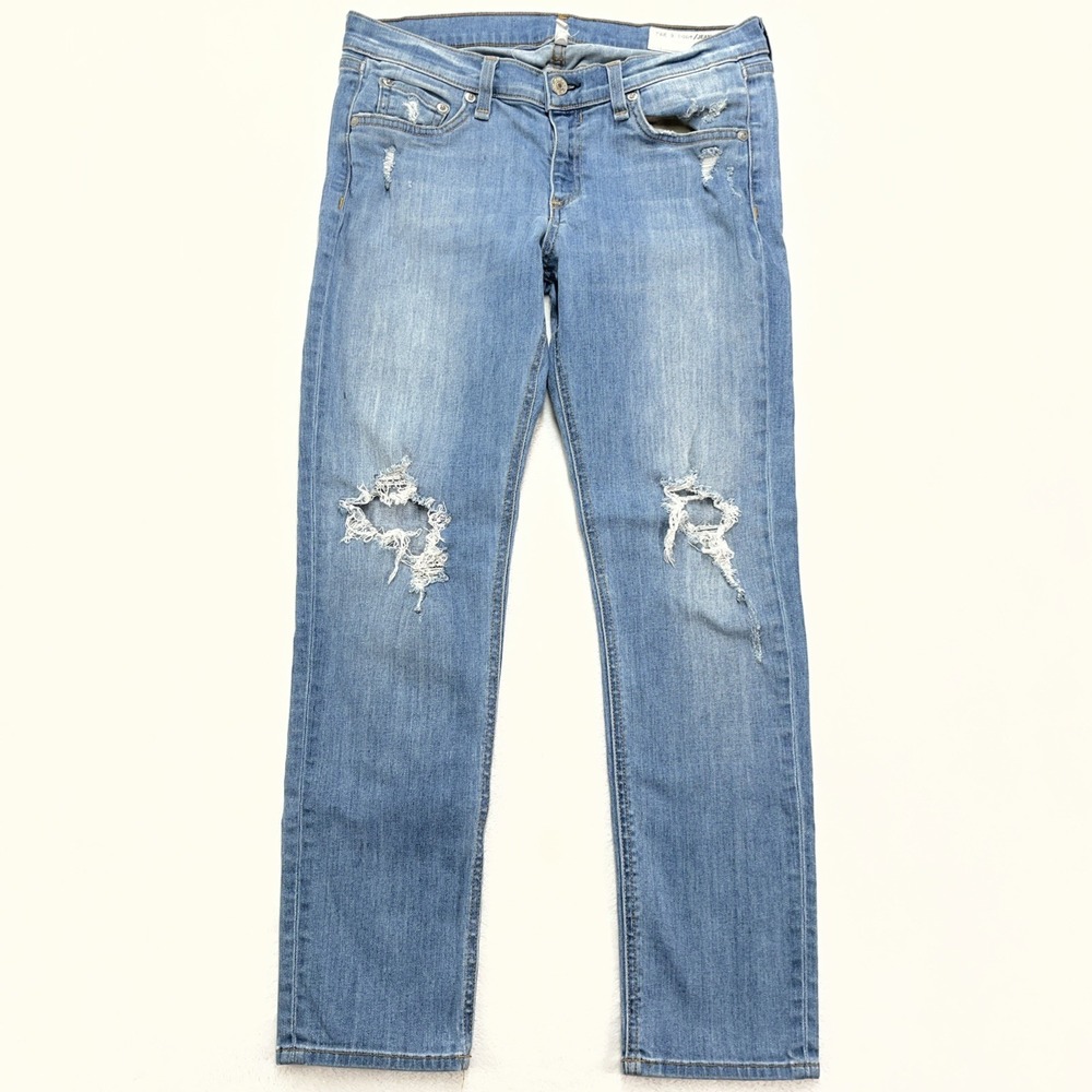 Rag & Bone Denim Capri Womens 29 Distressed Casual Summer Jeans